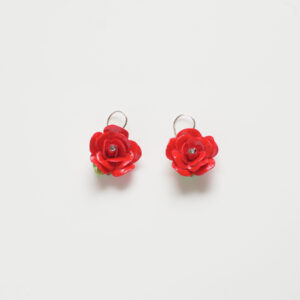 Red Rose Drop Earrings