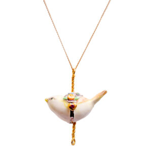 Merry Go Round Bird Necklace