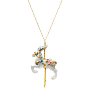Merry Go Round Deer Necklace