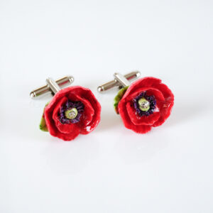 Red Poppy Cufflinks