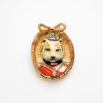 Tiger Cameo Large Brooch