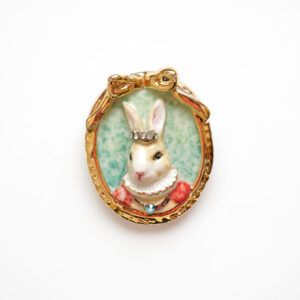 Princess Butterscotch Rabbit Cameo Brooch