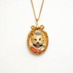 Tiger Cameo Pendant Necklace