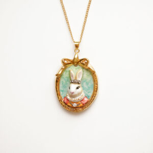 Princess Butterscotch Rabbit Cameo Necklace