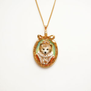 Bear Cameo Pendant Necklace