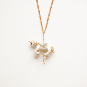 Merry Go Round Small Unicorn Pendant Necklace
