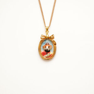 Little Lord Crispin Dachshund Dog Cameo Necklace