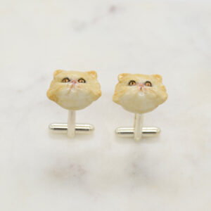 Ginger Persian Cat Cufflinks