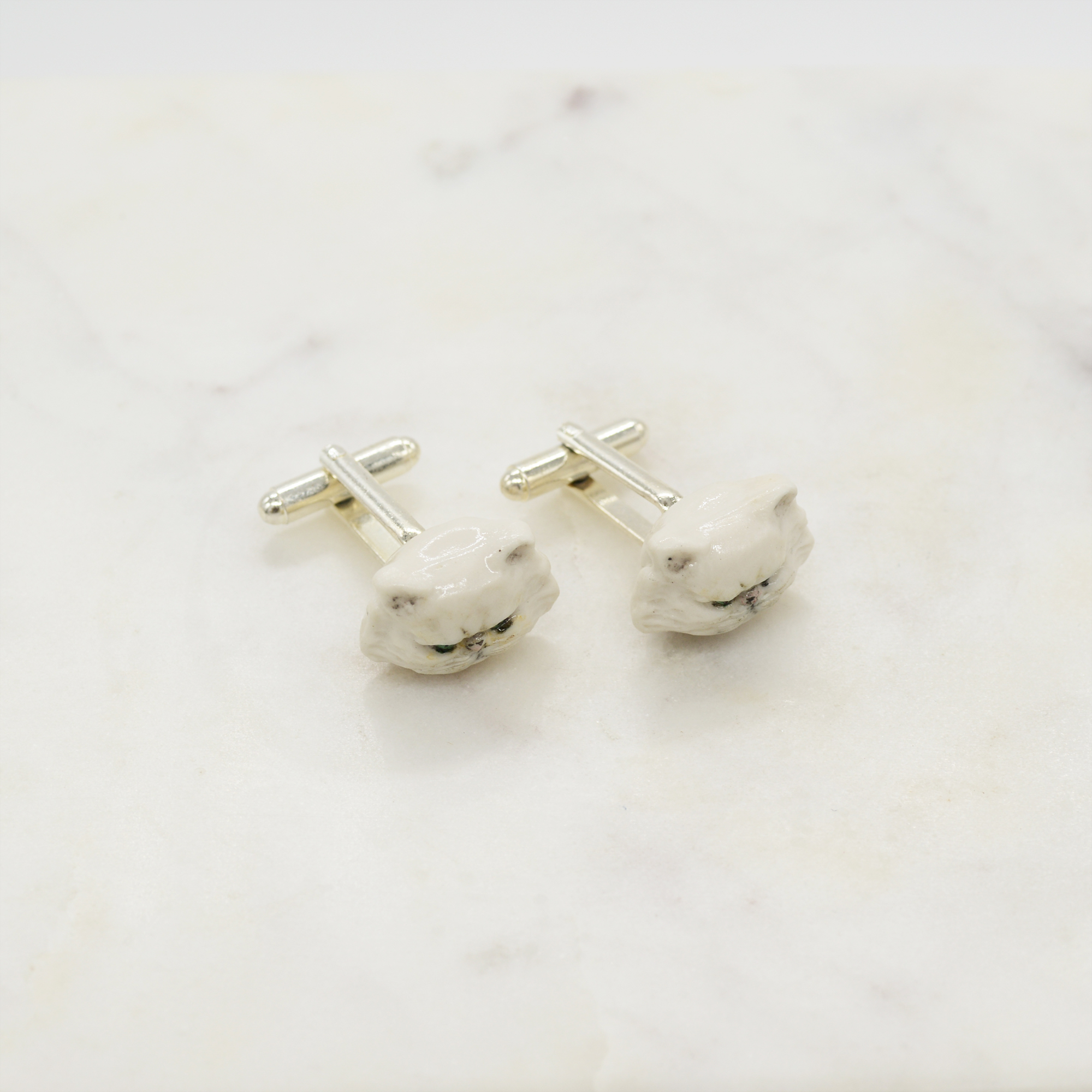 White Persian Cat Cufflinks - Image 2