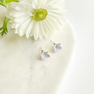 Lilac Flower Stud Earrings