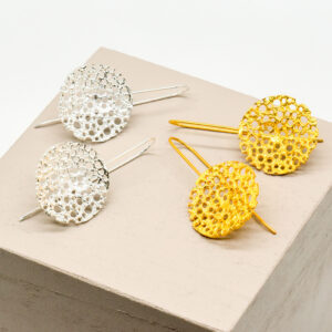 Statement Circle Moon Long Drop Earrings