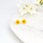 Yellow Daffodil Stud Earrings