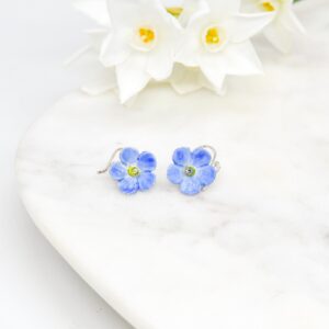 Small Forget Me Not Drop Earrings