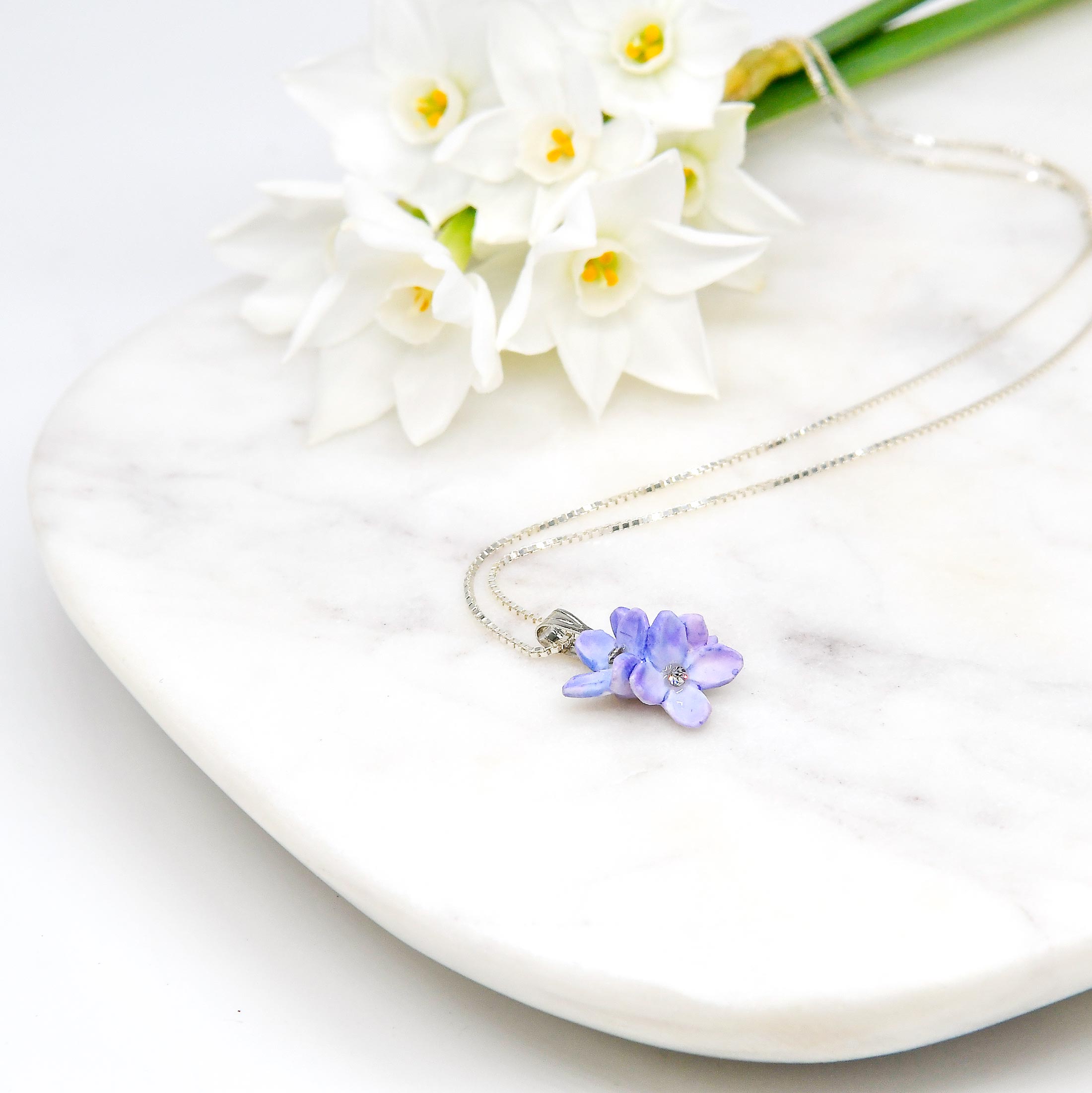 Porcelain Lilac Necklace - Image 3