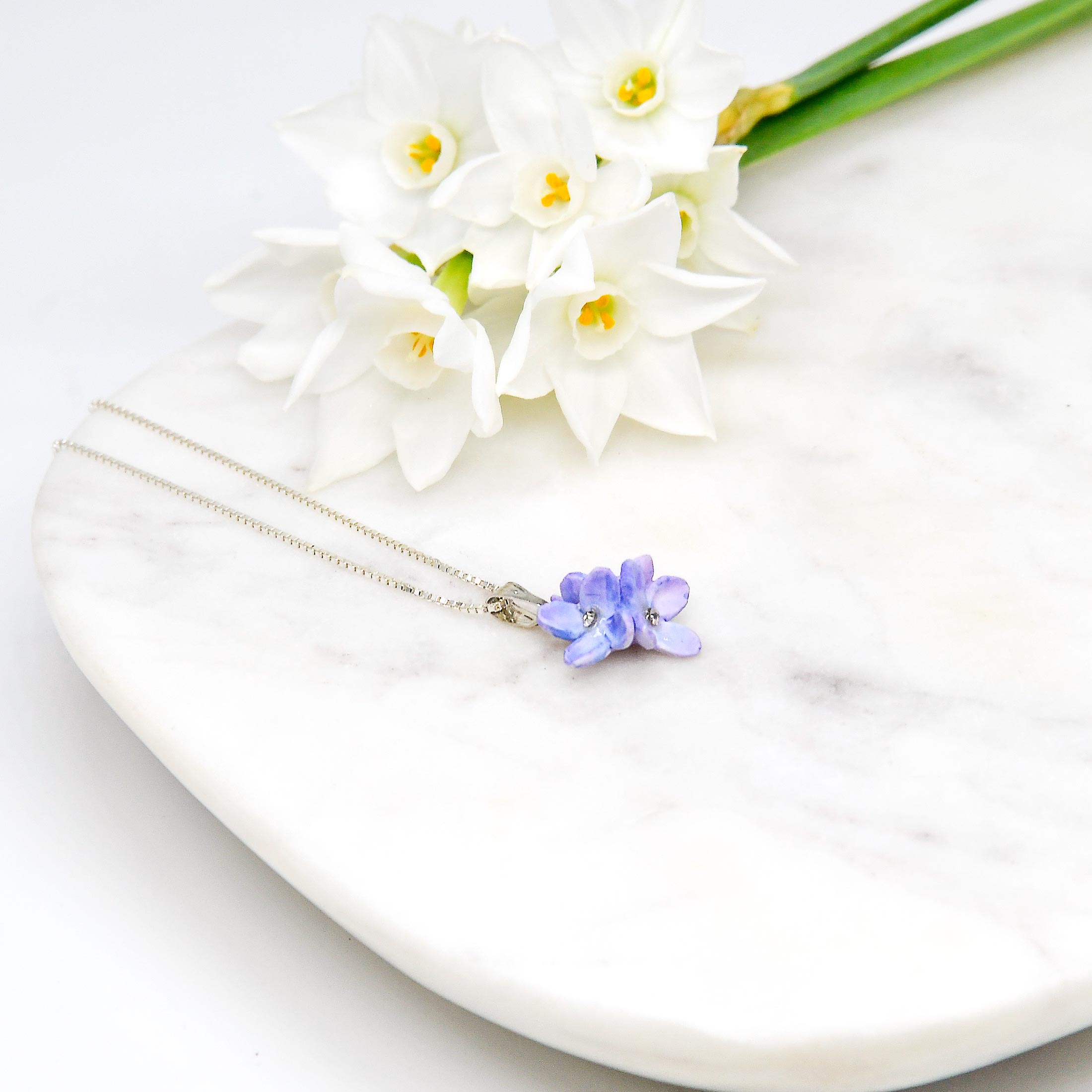 Porcelain Lilac Necklace - Image 2