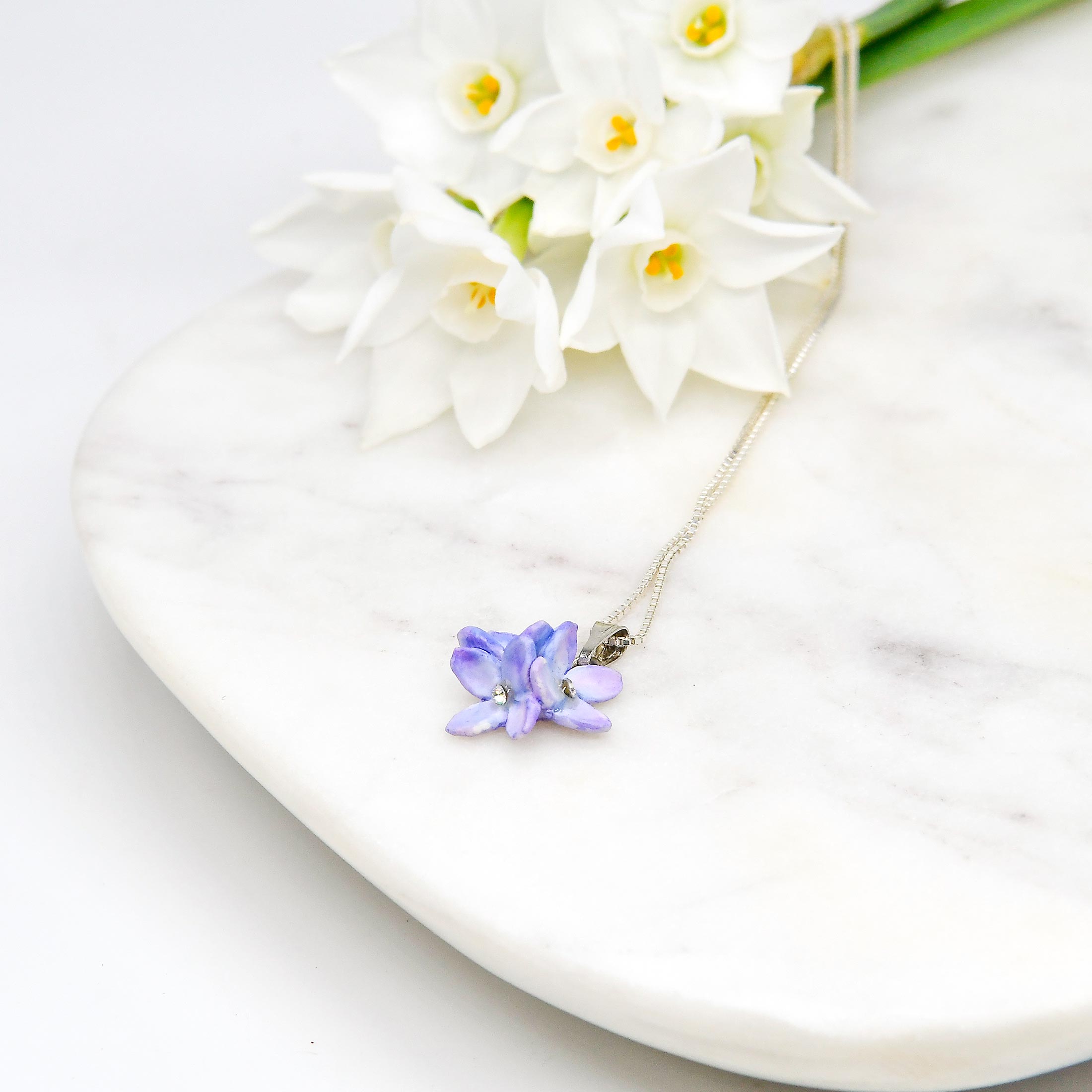 Porcelain Lilac Necklace