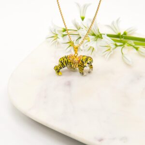 Porcelain Tiger Necklace