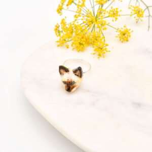 Porcelain Siamese Cat Ring