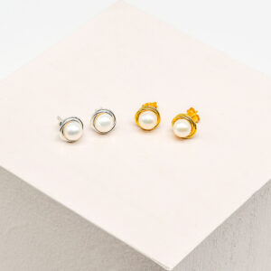 Pearl Sphere Stud Earrings