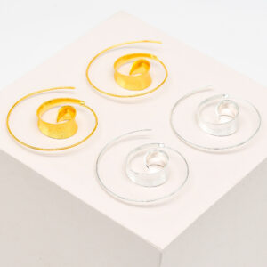 Spiral Threader Hoop Earrings