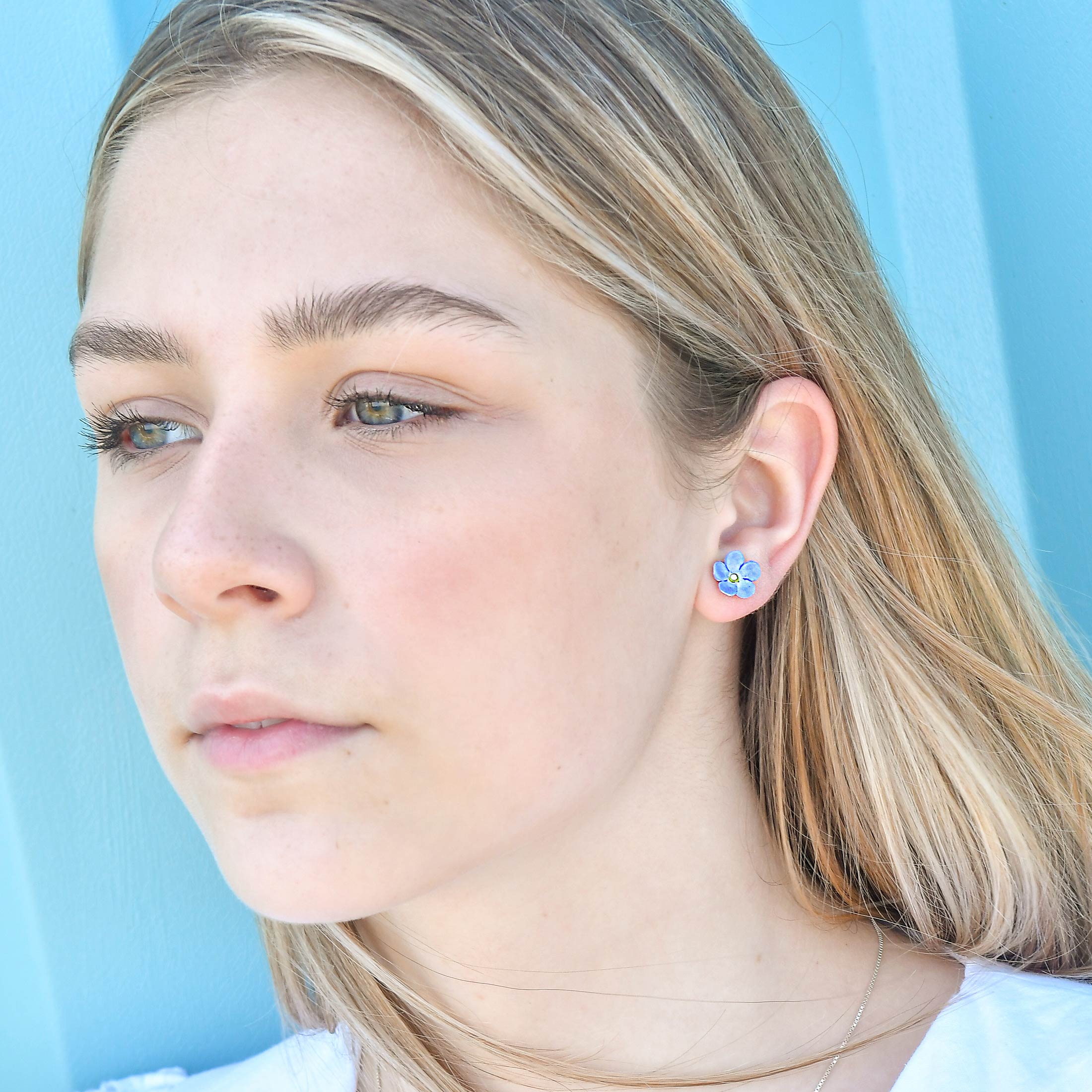 Forget Me Not Stud Earrings - Image 4