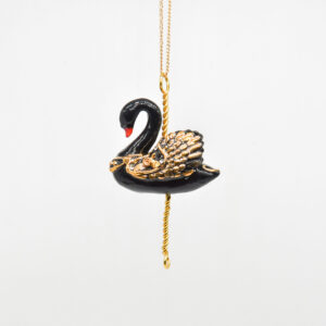 Merry Go Round Black Swan Necklace